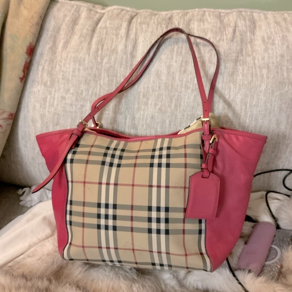 Burberry Handbags - Burberry Canterbury Tote Horseferry Check Canvas and Leather Small